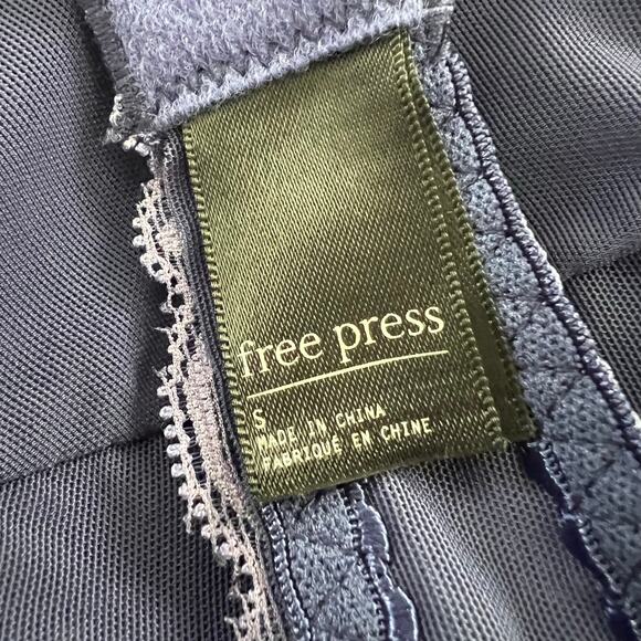 Free Press Lace Halter Ombré Soft Bra Bralette Aqua Blue Purple - Picture 5 of 6